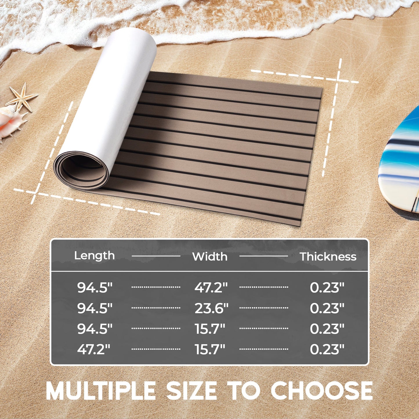 Boat Flooring EVA Foam Boat Decking Faux Teak Marine Flooring Marine Mat Sheet for Motorboat RV Yacht Kayak Surfboard