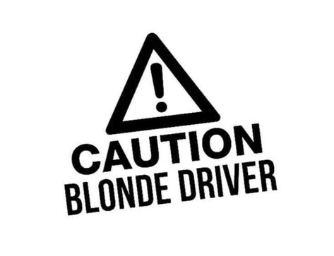 Caution Blonde Driver Decal