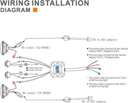 1997-2018 Jeep Wrangler 7 Inch RGB Halo Headlights And Fog Lights Bluetooth Color Control Dot Kits For 19972018 Jk Jku Tj Ljw Ring Drl Amber Turn Signalhilo Beam Multicolor
