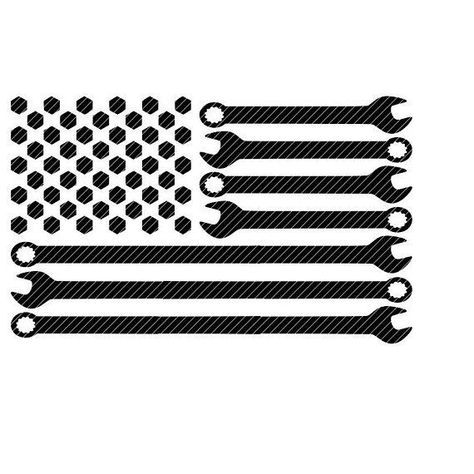 Wrench American Flag Decal