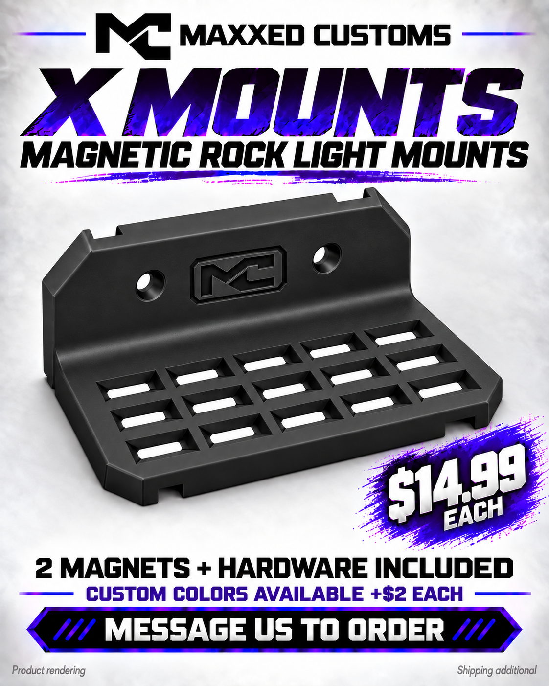X Mounts — Magnetic Rock Light Mounts