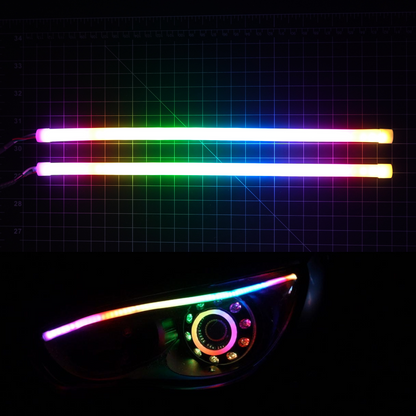 Universal Flexible DRL Tube Diffused Strips | Multicolor