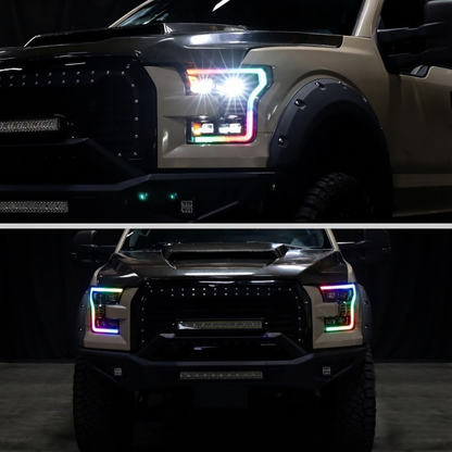 NTXGLOW RGB LED headlights (2015 - 2017 Ford F150)