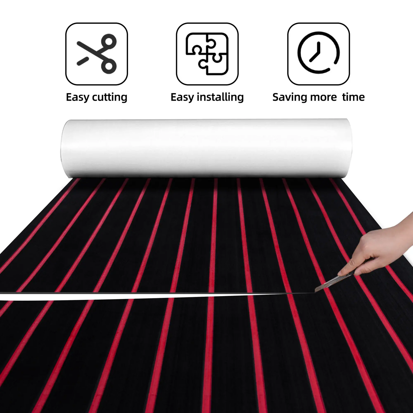 Boat Flooring EVA Foam Boat Decking Faux Teak Marine Flooring Marine Mat Sheet for Motorboat RV Yacht Kayak Surfboard