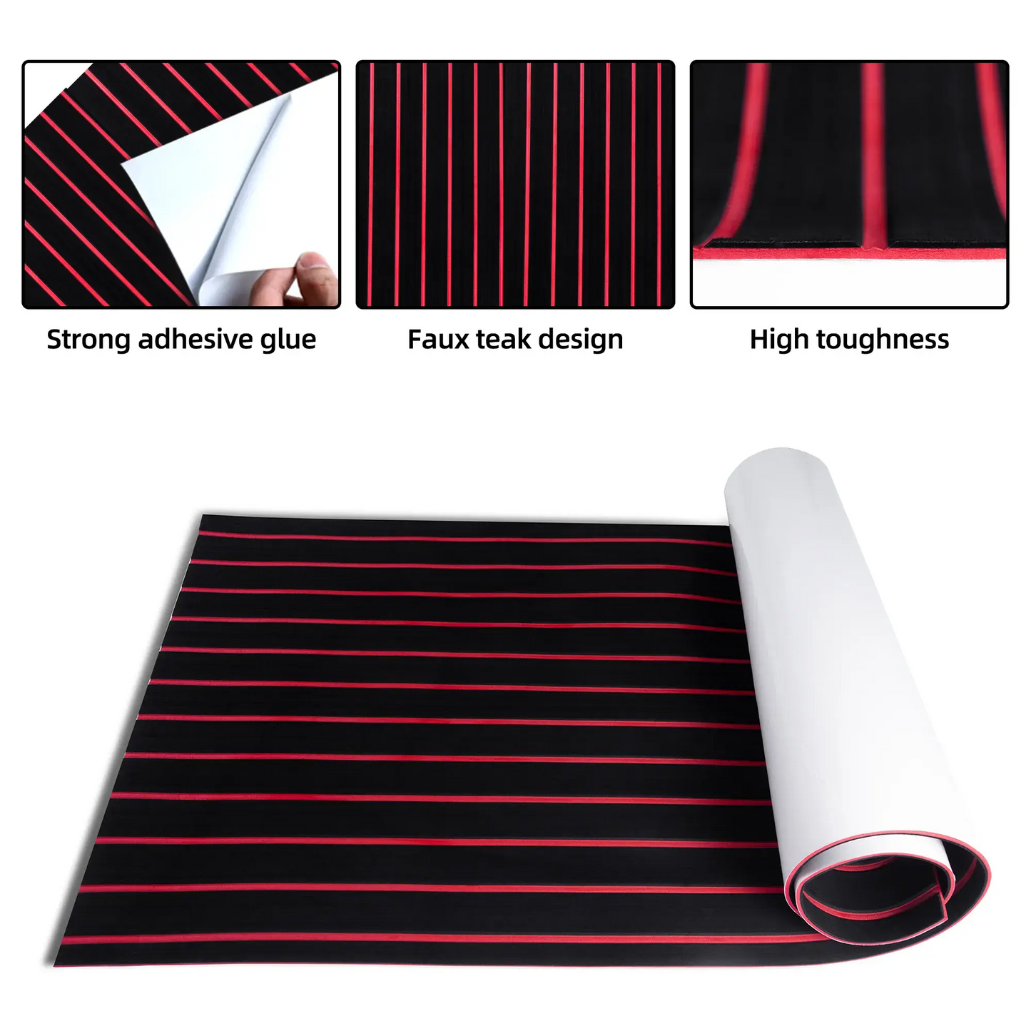 Boat Flooring EVA Foam Boat Decking Faux Teak Marine Flooring Marine Mat Sheet for Motorboat RV Yacht Kayak Surfboard