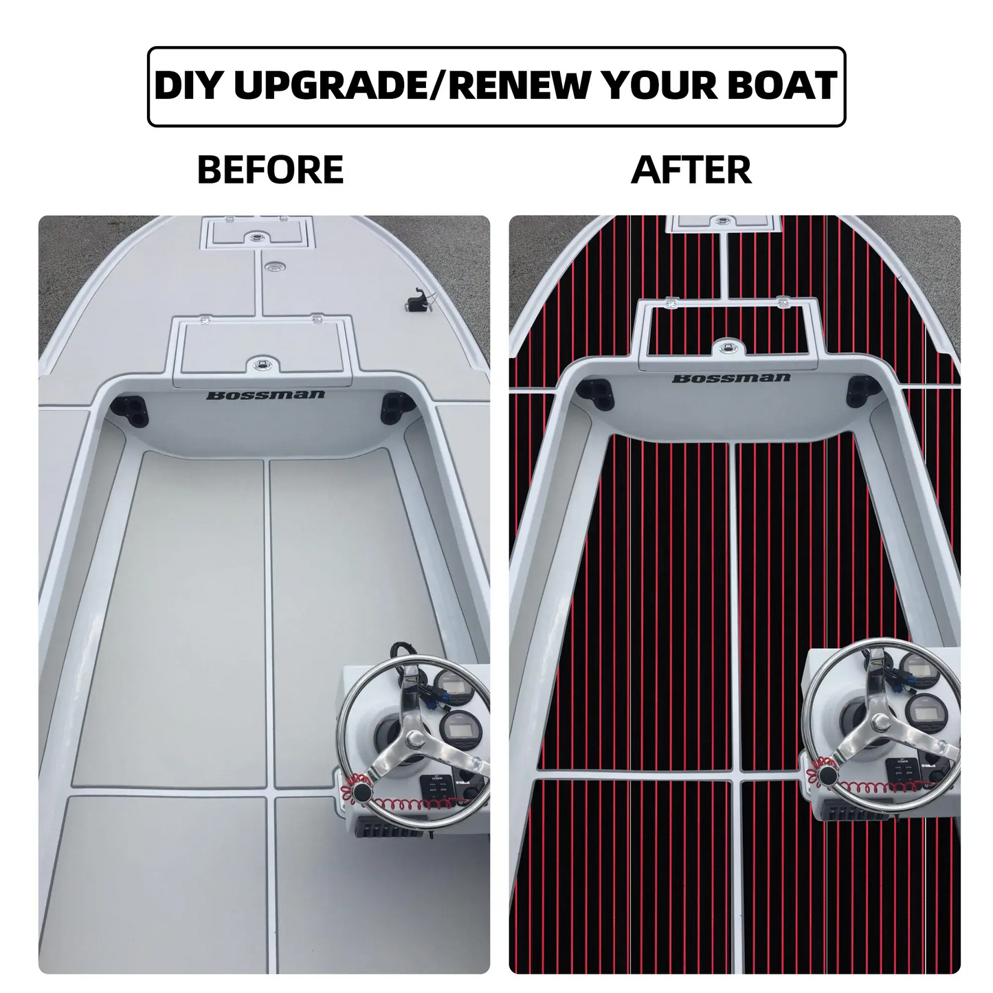 Boat Flooring EVA Foam Boat Decking Faux Teak Marine Flooring Marine Mat Sheet for Motorboat RV Yacht Kayak Surfboard