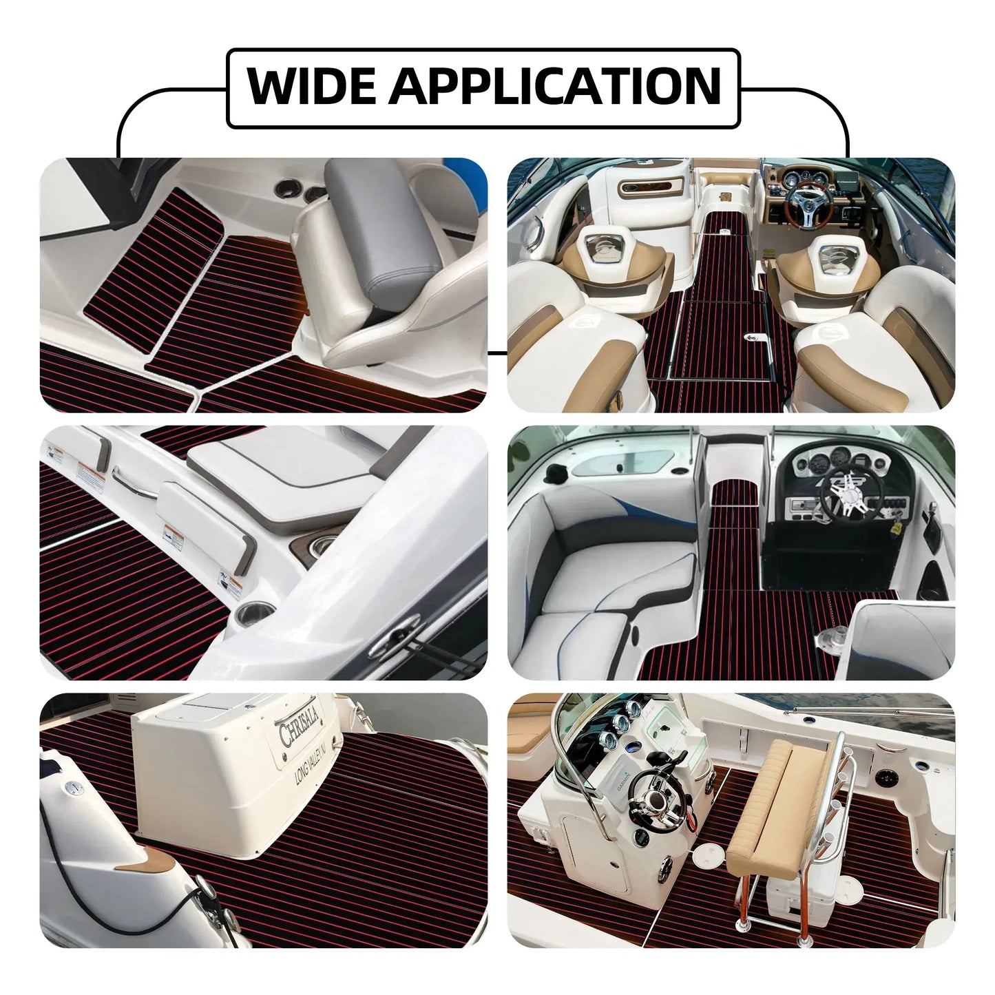 Boat Flooring EVA Foam Boat Decking Faux Teak Marine Flooring Marine Mat Sheet for Motorboat RV Yacht Kayak Surfboard