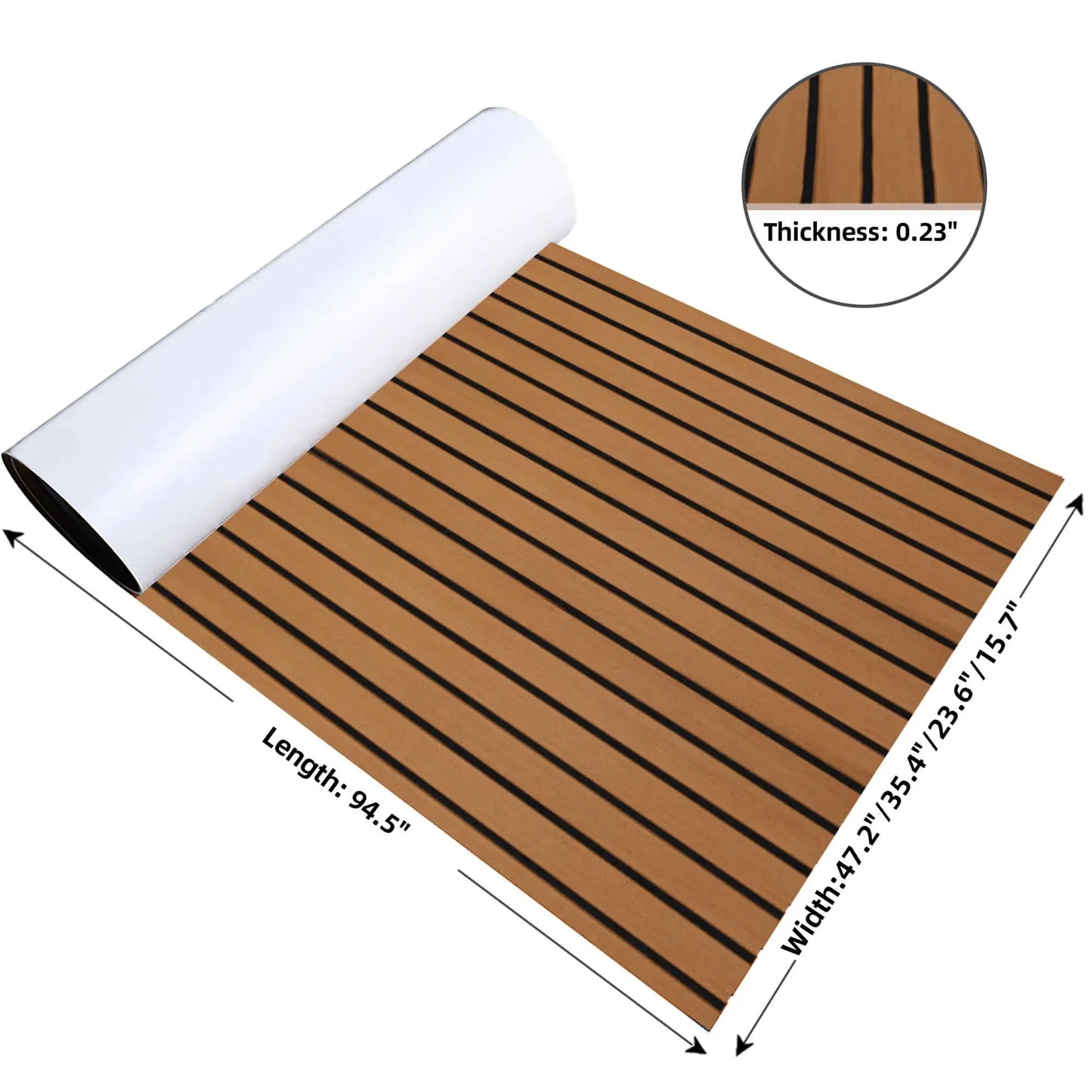 Boat Flooring EVA Foam Boat Decking Faux Teak Marine Flooring Marine Mat Sheet for Motorboat RV Yacht Kayak Surfboard