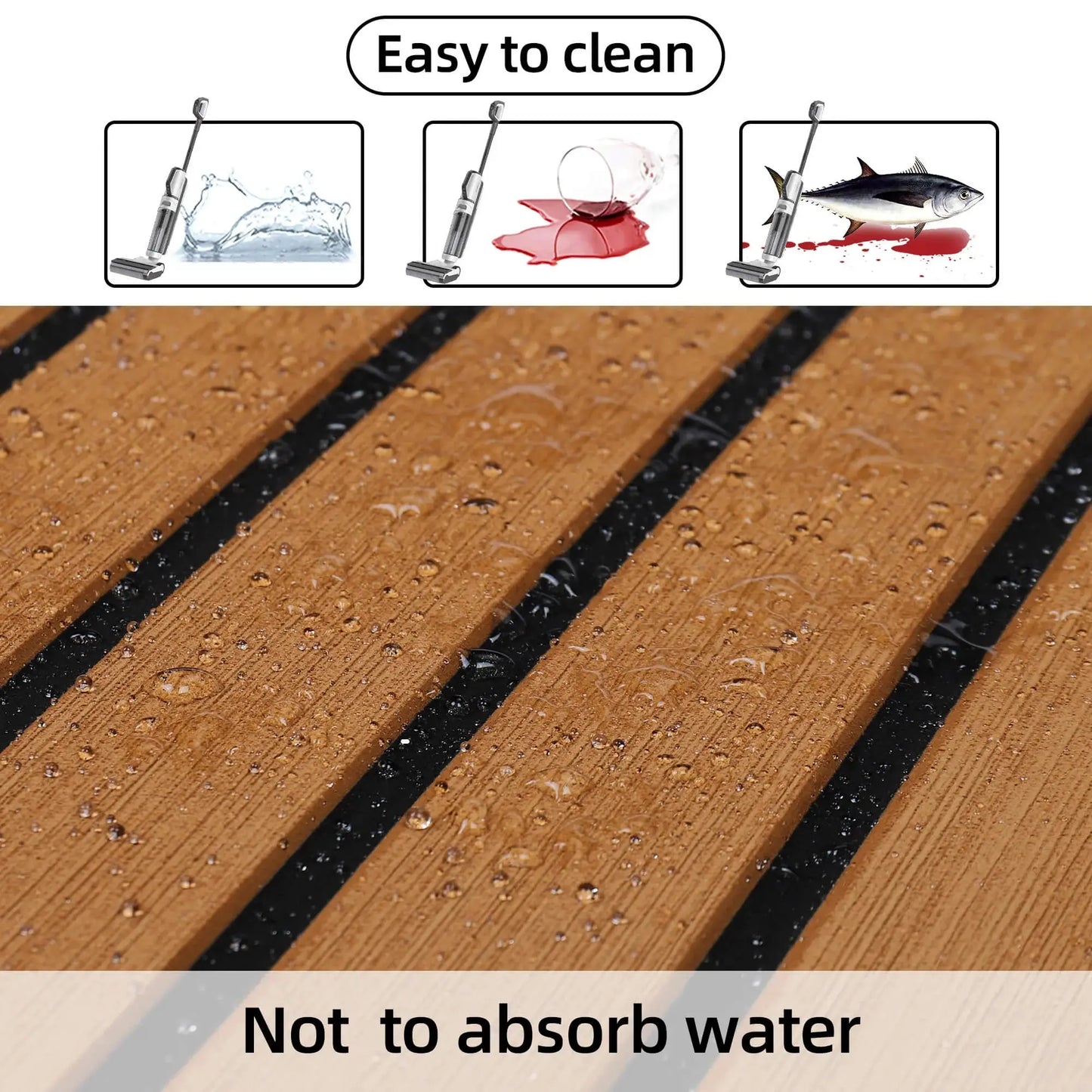 Boat Flooring EVA Foam Boat Decking Faux Teak Marine Flooring Marine Mat Sheet for Motorboat RV Yacht Kayak Surfboard