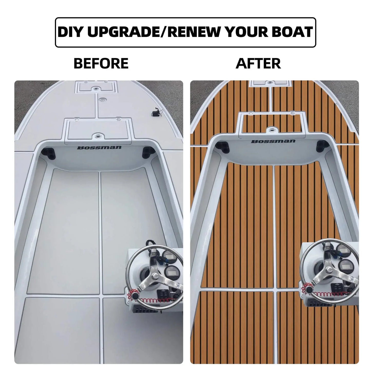 Boat Flooring EVA Foam Boat Decking Faux Teak Marine Flooring Marine Mat Sheet for Motorboat RV Yacht Kayak Surfboard