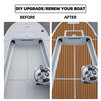 Boat Flooring EVA Foam Boat Decking Faux Teak Marine Flooring Marine Mat Sheet for Motorboat RV Yacht Kayak Surfboard