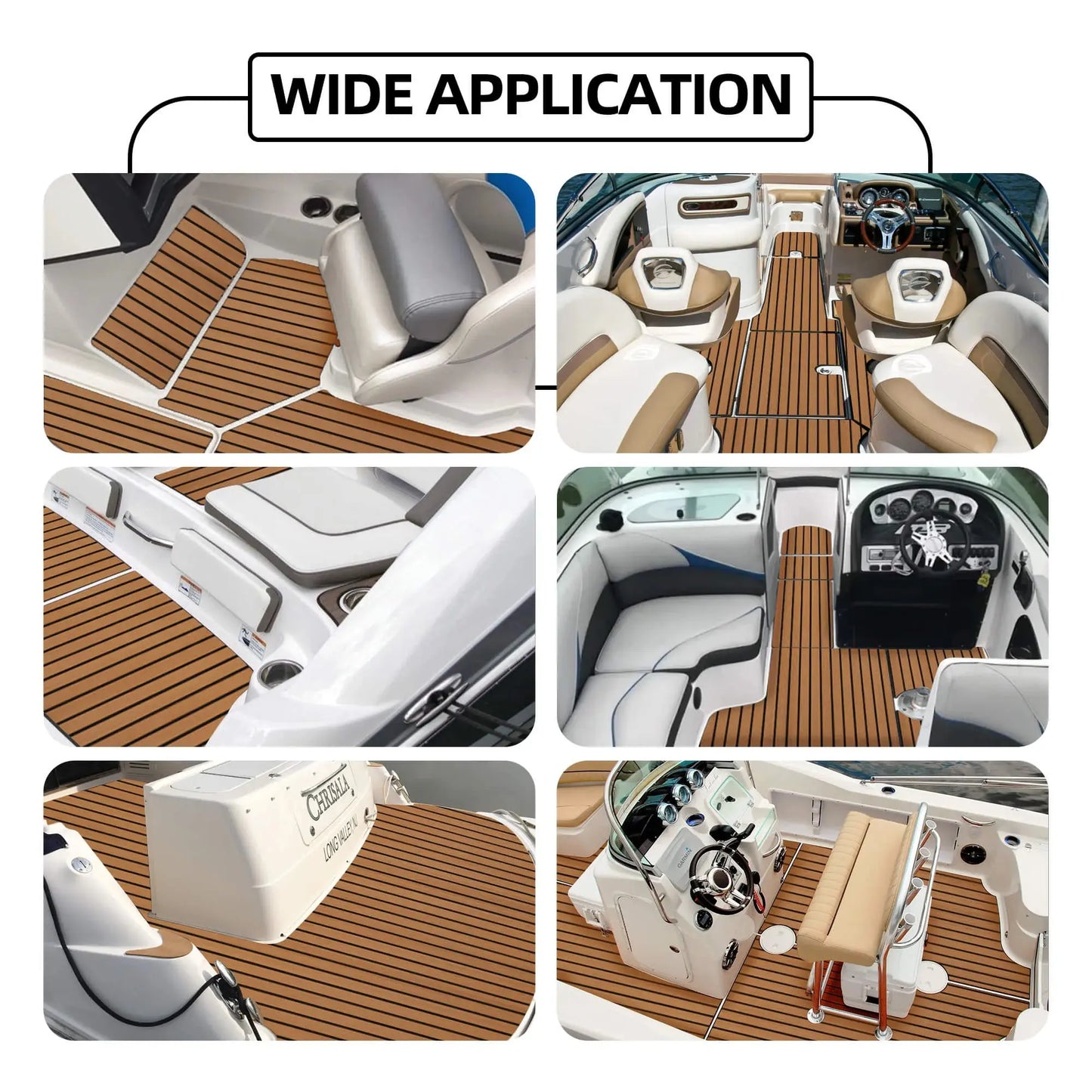 Boat Flooring EVA Foam Boat Decking Faux Teak Marine Flooring Marine Mat Sheet for Motorboat RV Yacht Kayak Surfboard