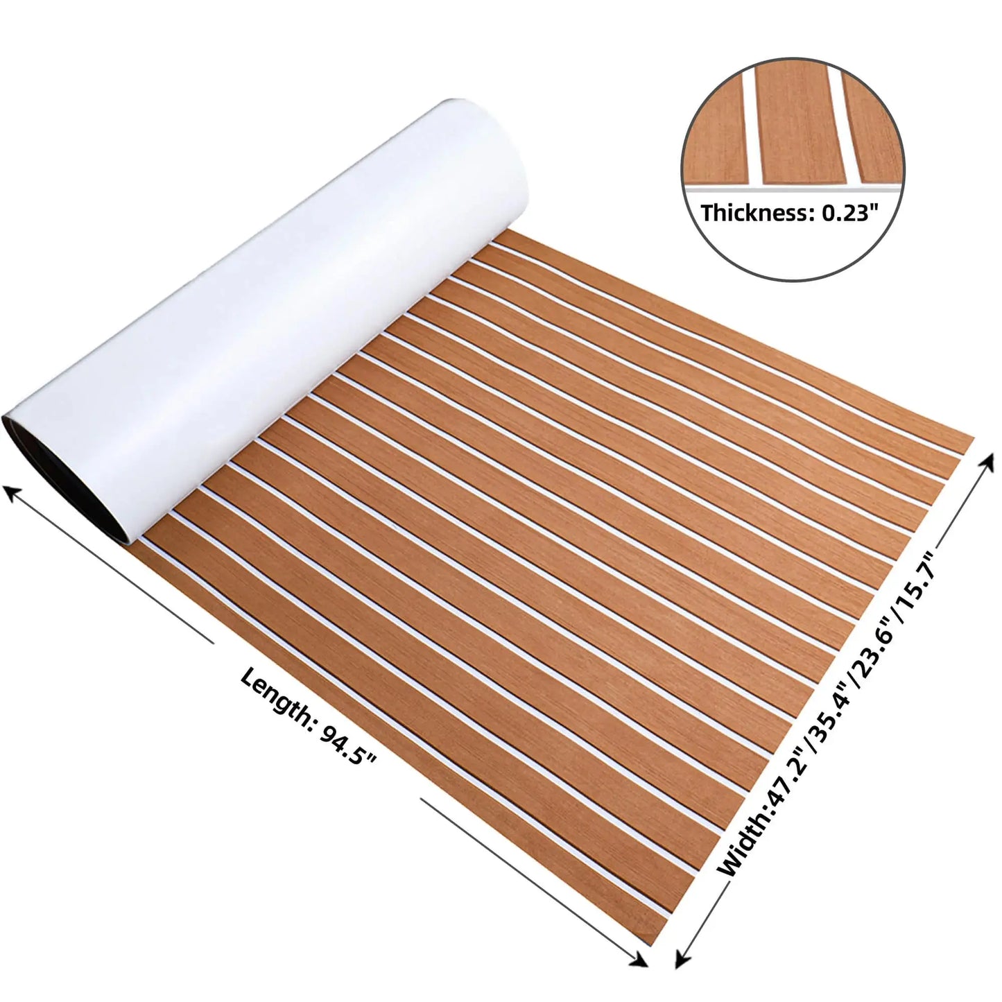 Boat Flooring EVA Foam Boat Decking Faux Teak Marine Flooring Marine Mat Sheet for Motorboat RV Yacht Kayak Surfboard