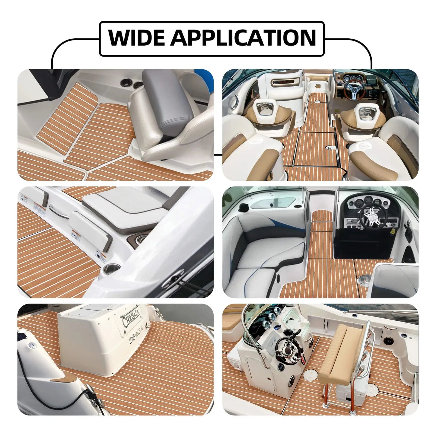 Boat Flooring EVA Foam Boat Decking Faux Teak Marine Flooring Marine Mat Sheet for Motorboat RV Yacht Kayak Surfboard