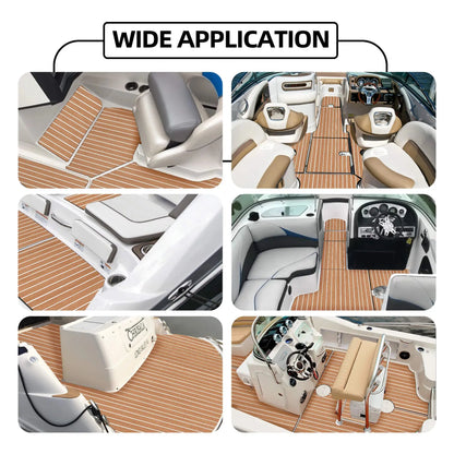 Boat Flooring EVA Foam Boat Decking Faux Teak Marine Flooring Marine Mat Sheet for Motorboat RV Yacht Kayak Surfboard