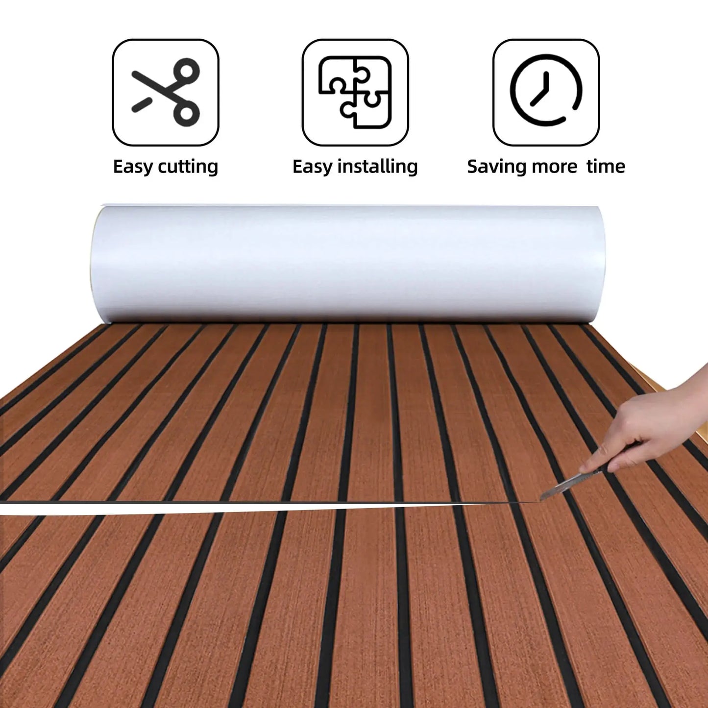 Boat Flooring EVA Foam Boat Decking Faux Teak Marine Flooring Marine Mat Sheet for Motorboat RV Yacht Kayak Surfboard