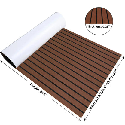Boat Flooring EVA Foam Boat Decking Faux Teak Marine Flooring Marine Mat Sheet for Motorboat RV Yacht Kayak Surfboard