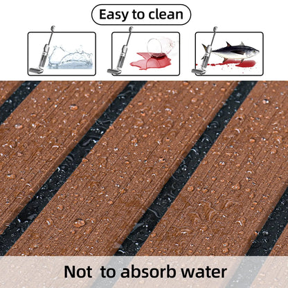 Boat Flooring EVA Foam Boat Decking Faux Teak Marine Flooring Marine Mat Sheet for Motorboat RV Yacht Kayak Surfboard