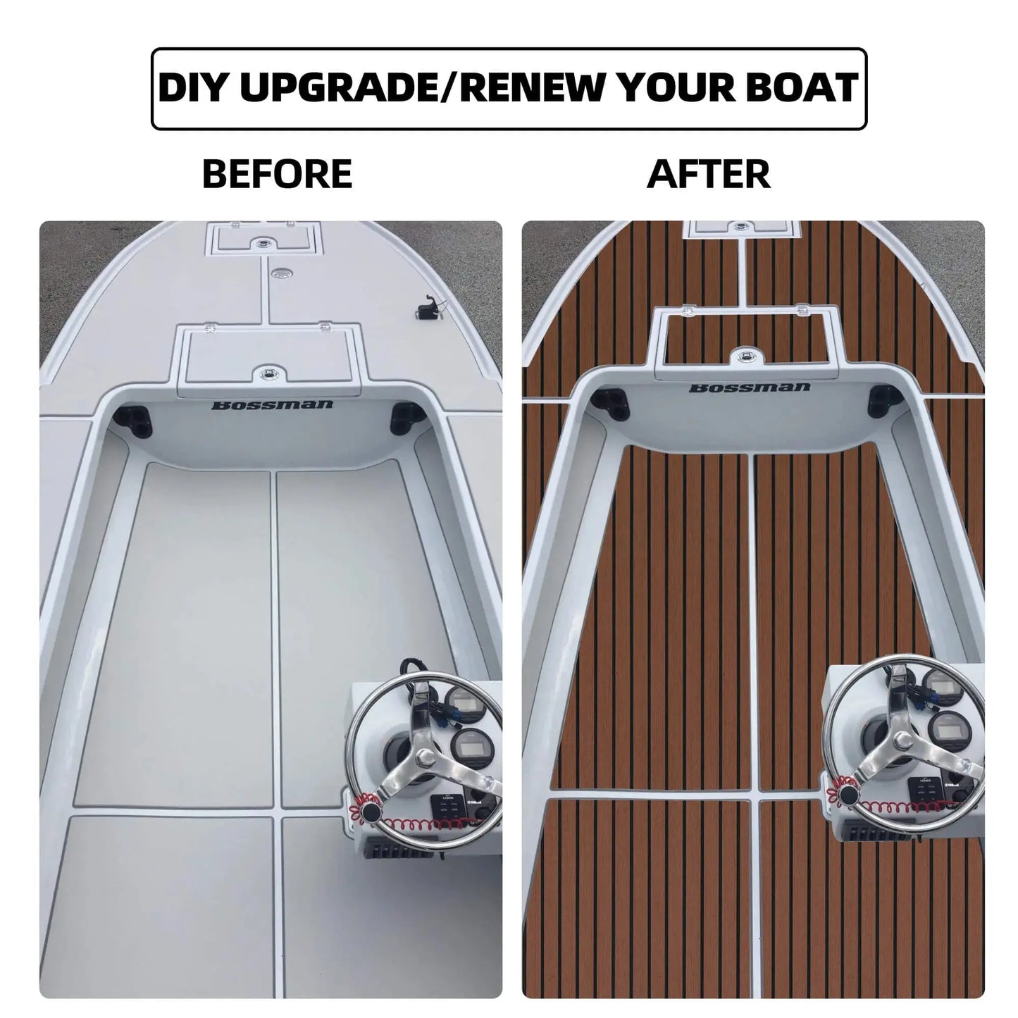 Boat Flooring EVA Foam Boat Decking Faux Teak Marine Flooring Marine Mat Sheet for Motorboat RV Yacht Kayak Surfboard