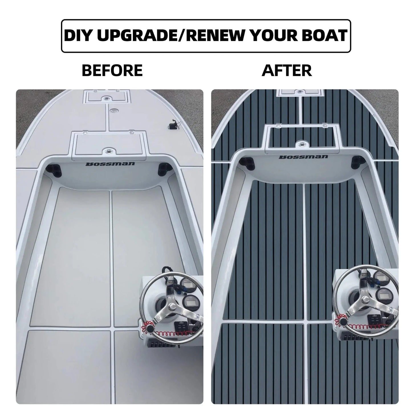 Boat Flooring EVA Foam Boat Decking Faux Teak Marine Flooring Marine Mat Sheet for Motorboat RV Yacht Kayak Surfboard