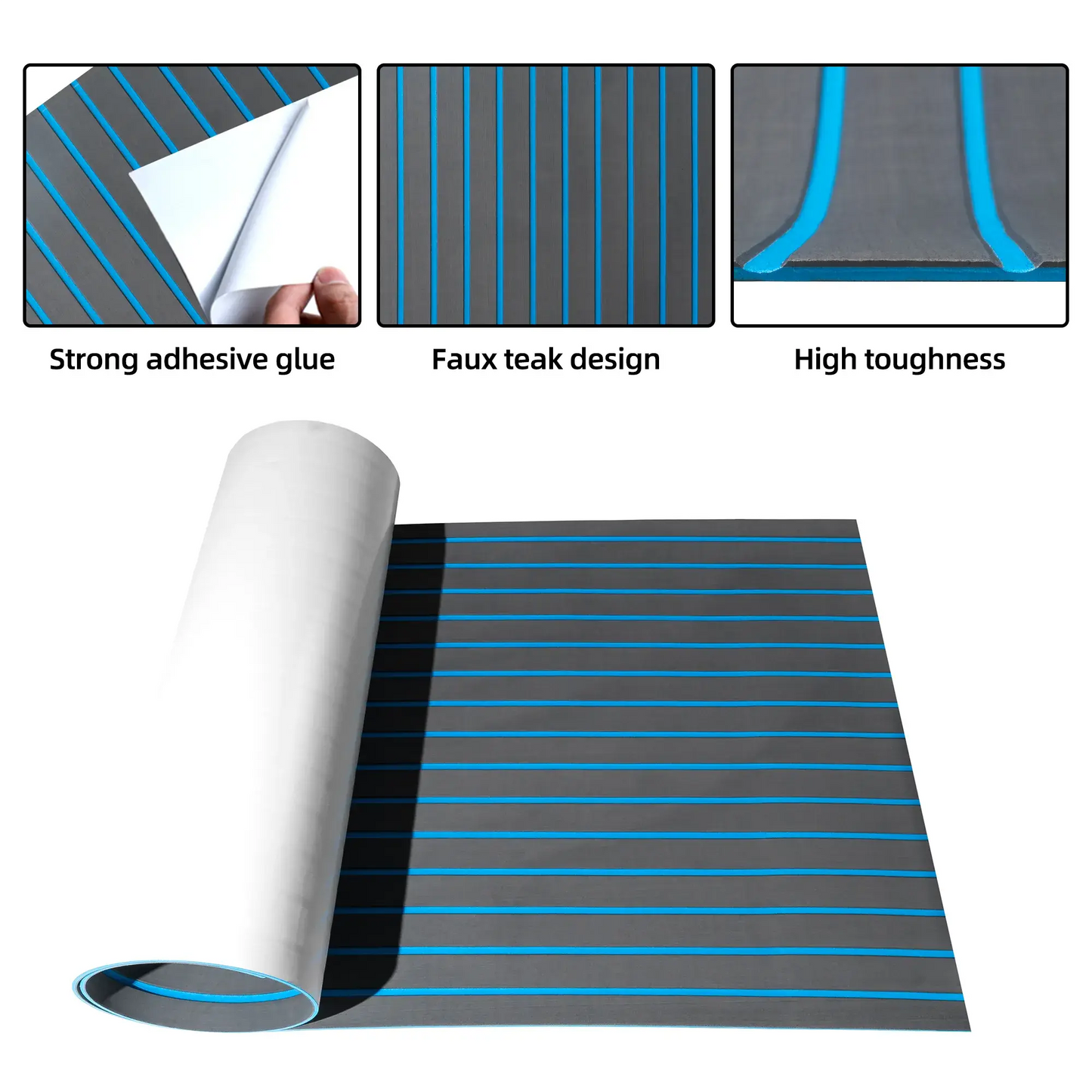 Boat Flooring EVA Foam Boat Decking Faux Teak Marine Flooring Marine Mat Sheet for Motorboat RV Yacht Kayak Surfboard