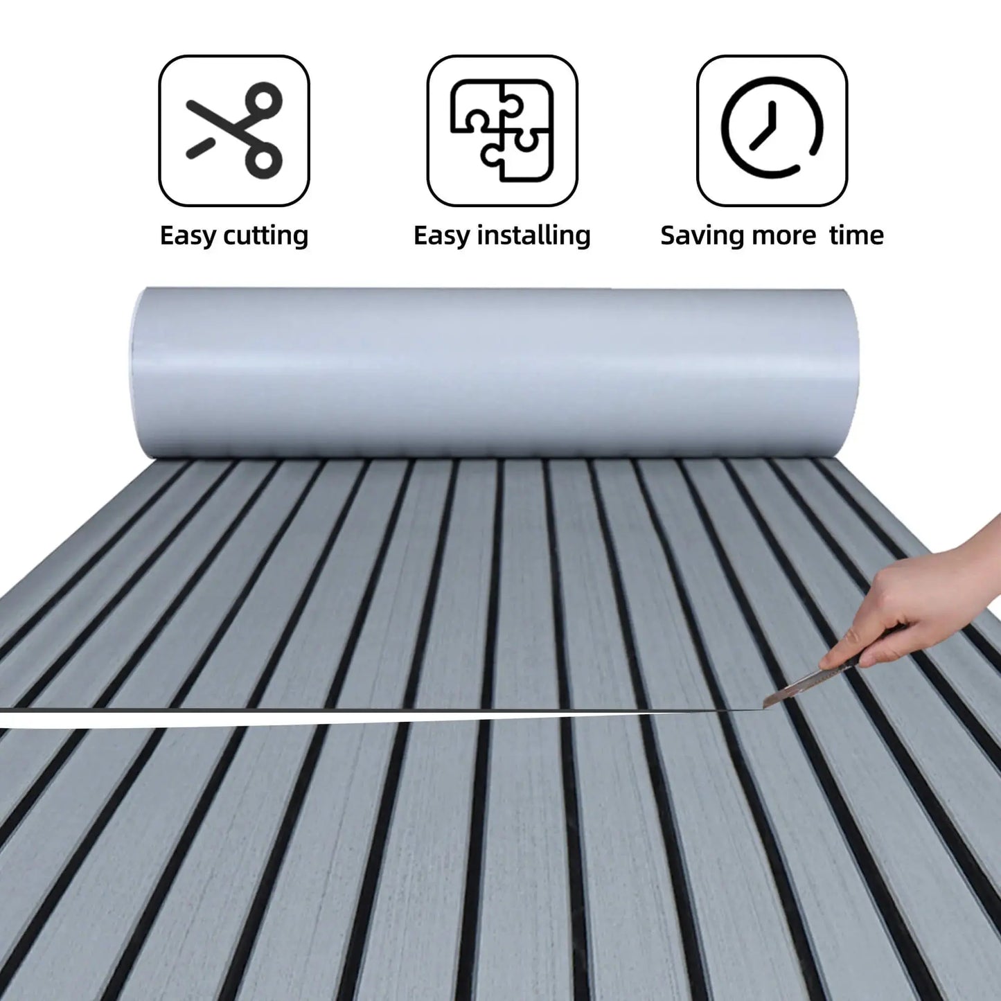 Boat Flooring EVA Foam Boat Decking Faux Teak Marine Flooring Marine Mat Sheet for Motorboat RV Yacht Kayak Surfboard