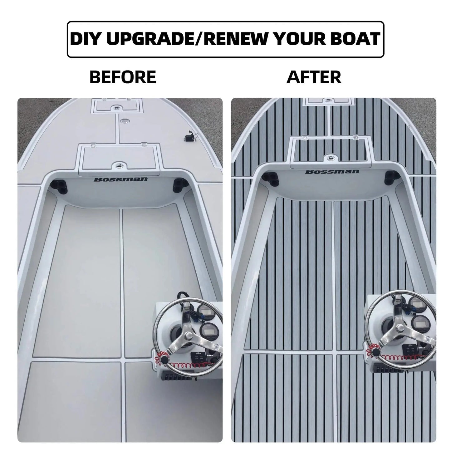 Boat Flooring EVA Foam Boat Decking Faux Teak Marine Flooring Marine Mat Sheet for Motorboat RV Yacht Kayak Surfboard