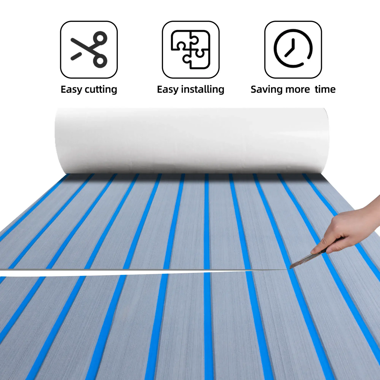 Boat Flooring EVA Foam Boat Decking Faux Teak Marine Flooring Marine Mat Sheet for Motorboat RV Yacht Kayak Surfboard