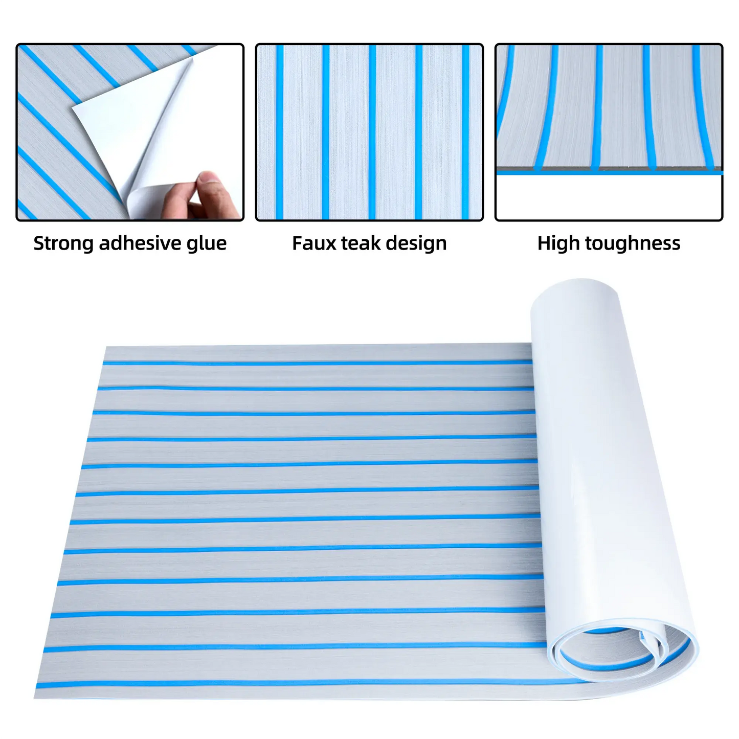 Boat Flooring EVA Foam Boat Decking Faux Teak Marine Flooring Marine Mat Sheet for Motorboat RV Yacht Kayak Surfboard