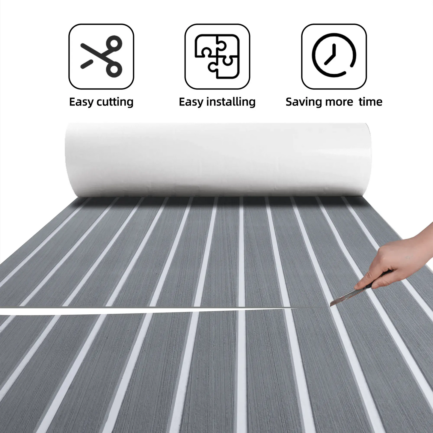 Boat Flooring EVA Foam Boat Decking Faux Teak Marine Flooring Marine Mat Sheet for Motorboat RV Yacht Kayak Surfboard