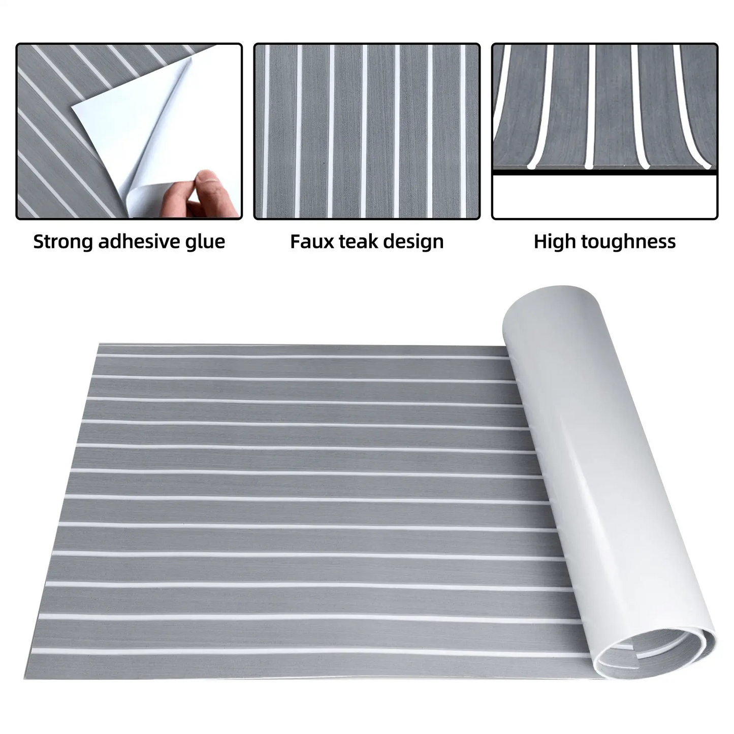 Boat Flooring EVA Foam Boat Decking Faux Teak Marine Flooring Marine Mat Sheet for Motorboat RV Yacht Kayak Surfboard