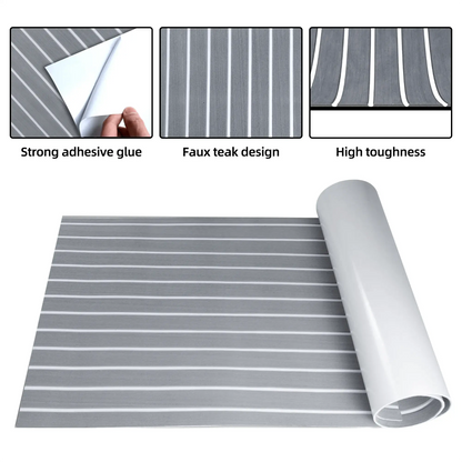 Boat Flooring EVA Foam Boat Decking Faux Teak Marine Flooring Marine Mat Sheet for Motorboat RV Yacht Kayak Surfboard