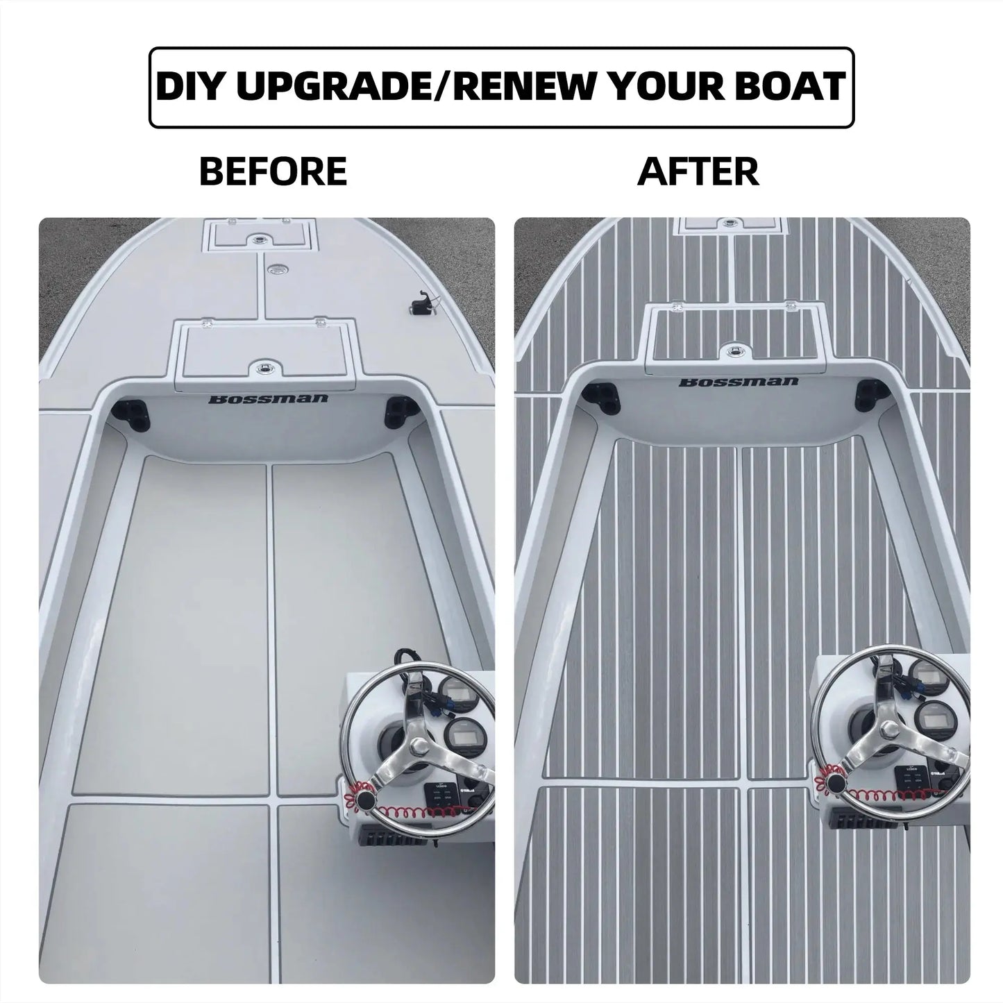 Boat Flooring EVA Foam Boat Decking Faux Teak Marine Flooring Marine Mat Sheet for Motorboat RV Yacht Kayak Surfboard