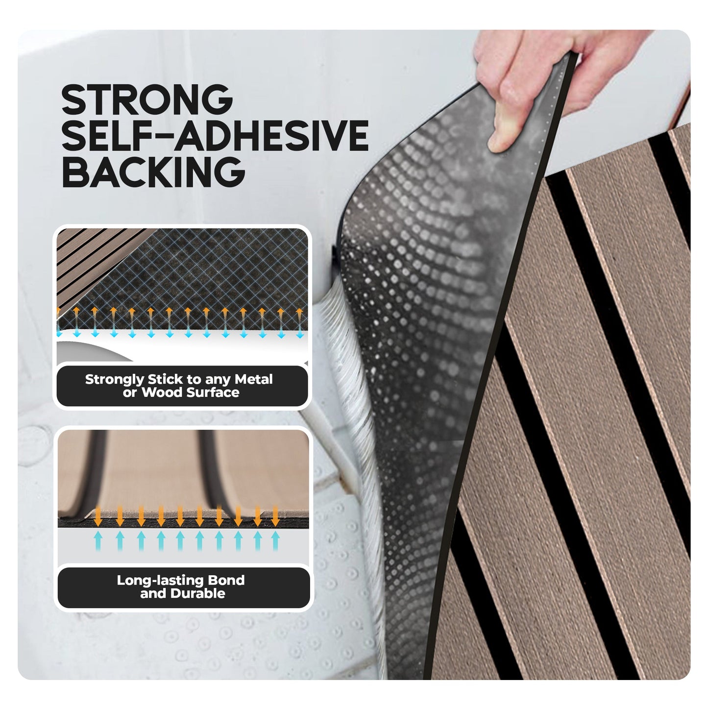 Boat Flooring EVA Foam Boat Decking Faux Teak Marine Flooring Marine Mat Sheet for Motorboat RV Yacht Kayak Surfboard