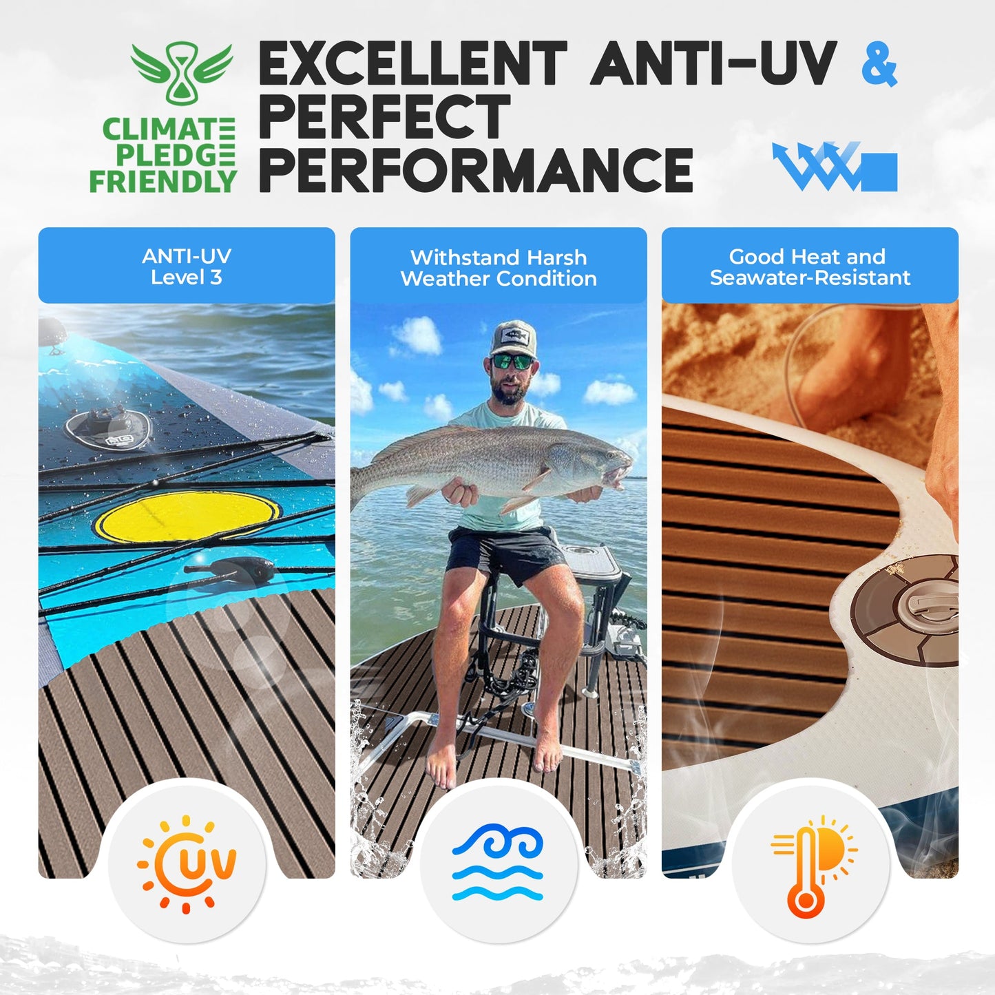 Boat Flooring EVA Foam Boat Decking Faux Teak Marine Flooring Marine Mat Sheet for Motorboat RV Yacht Kayak Surfboard