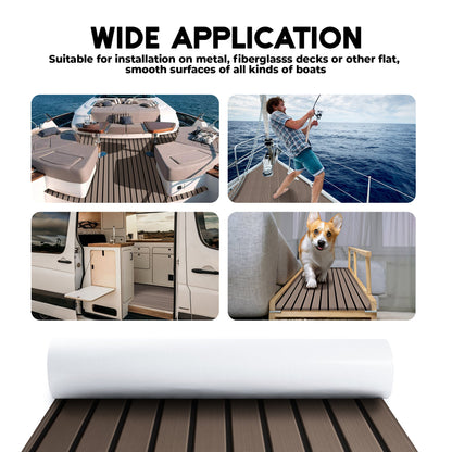 Boat Flooring EVA Foam Boat Decking Faux Teak Marine Flooring Marine Mat Sheet for Motorboat RV Yacht Kayak Surfboard