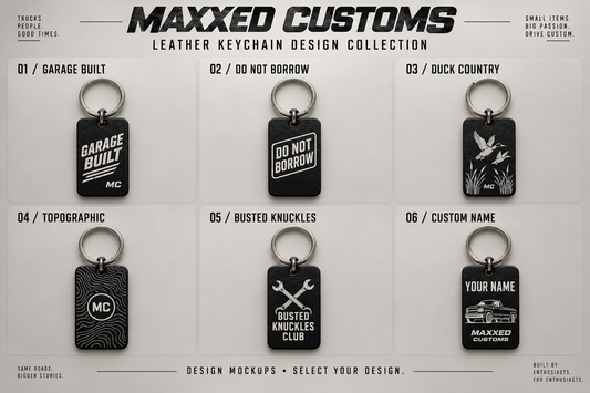 Engraved Leather Keychains