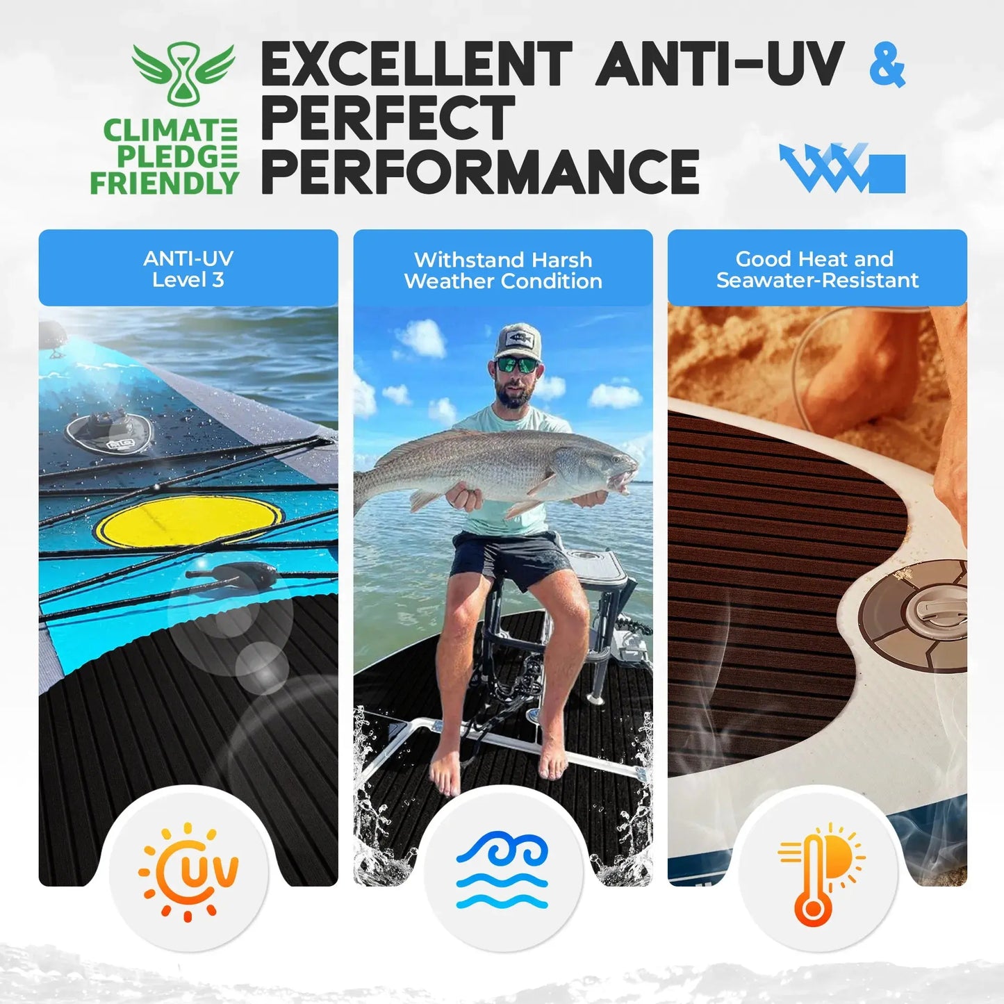 Boat Flooring EVA Foam Boat Decking Faux Teak Marine Flooring Marine Mat Sheet for Motorboat RV Yacht Kayak Surfboard