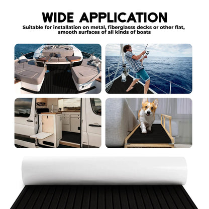 Boat Flooring EVA Foam Boat Decking Faux Teak Marine Flooring Marine Mat Sheet for Motorboat RV Yacht Kayak Surfboard