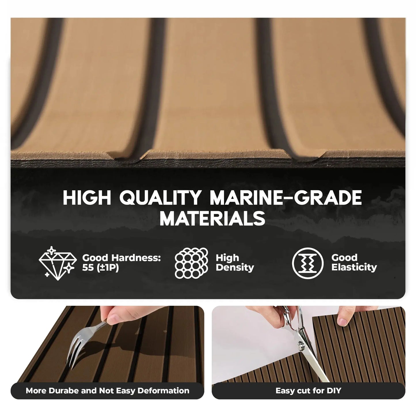 Boat Flooring EVA Foam Boat Decking Faux Teak Marine Flooring Marine Mat Sheet for Motorboat RV Yacht Kayak Surfboard