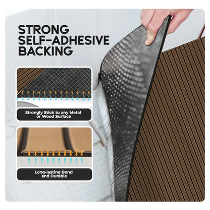 Boat Flooring EVA Foam Boat Decking Faux Teak Marine Flooring Marine Mat Sheet for Motorboat RV Yacht Kayak Surfboard