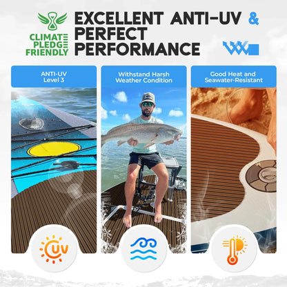 Boat Flooring EVA Foam Boat Decking Faux Teak Marine Flooring Marine Mat Sheet for Motorboat RV Yacht Kayak Surfboard