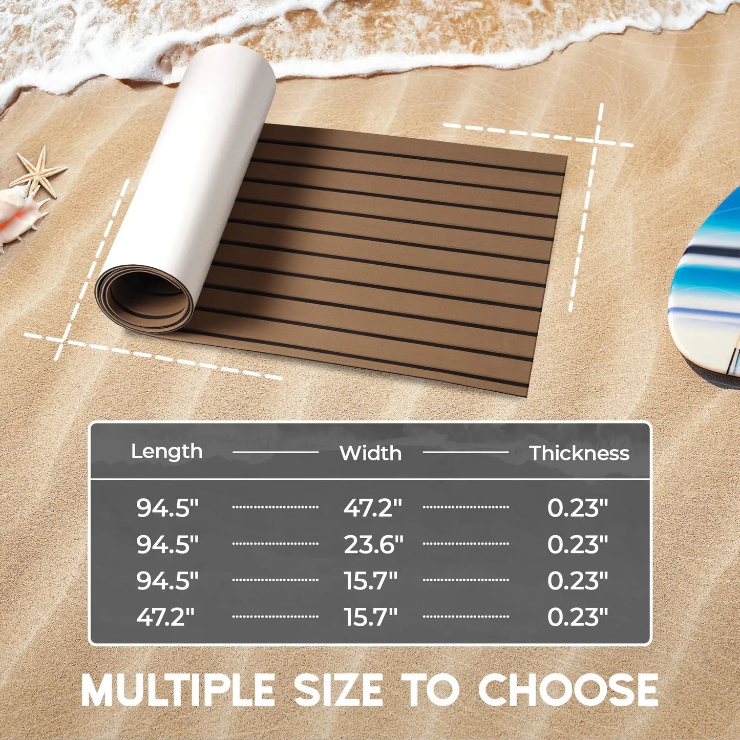 Boat Flooring EVA Foam Boat Decking Faux Teak Marine Flooring Marine Mat Sheet for Motorboat RV Yacht Kayak Surfboard